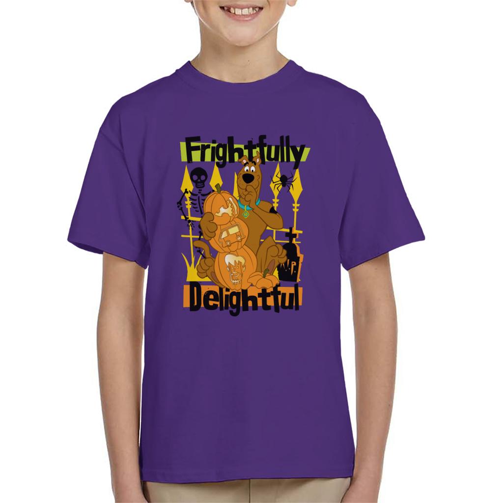 Scooby Doo Halloween Frightfully Delightful Kid's T-Shirt-ALL + EVERY