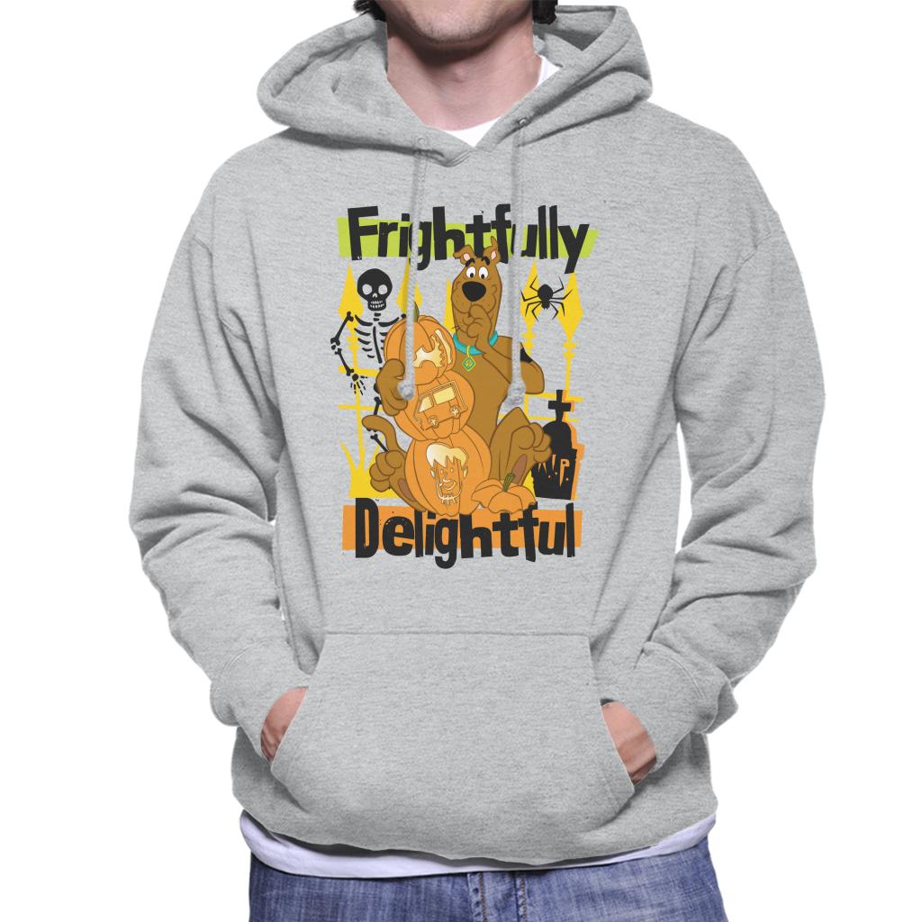 Scooby Doo Halloween Frightfully Delightful Men's Hooded Sweatshirt-ALL + EVERY