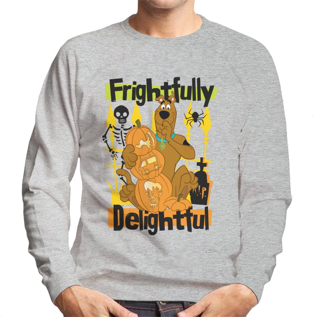 Scooby Doo Halloween Frightfully Delightful Men's Sweatshirt-ALL + EVERY