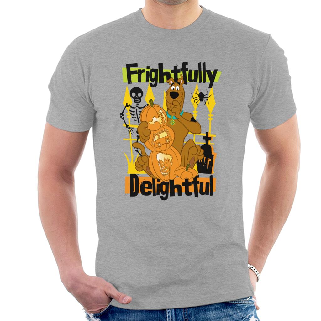 Scooby Doo Halloween Frightfully Delightful Men's T-Shirt-ALL + EVERY