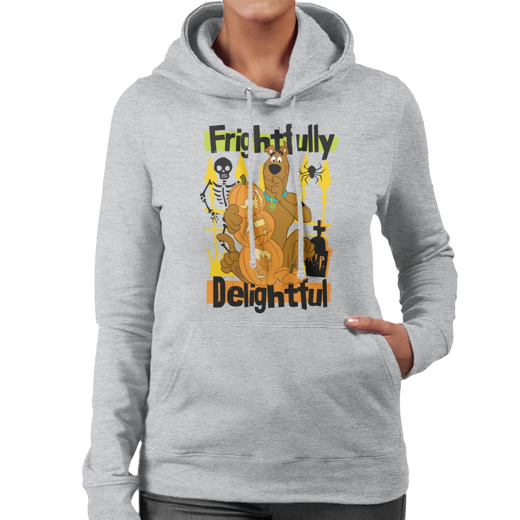 Scooby Doo Halloween Frightfully Delightful Women's Hooded Sweatshirt-ALL + EVERY