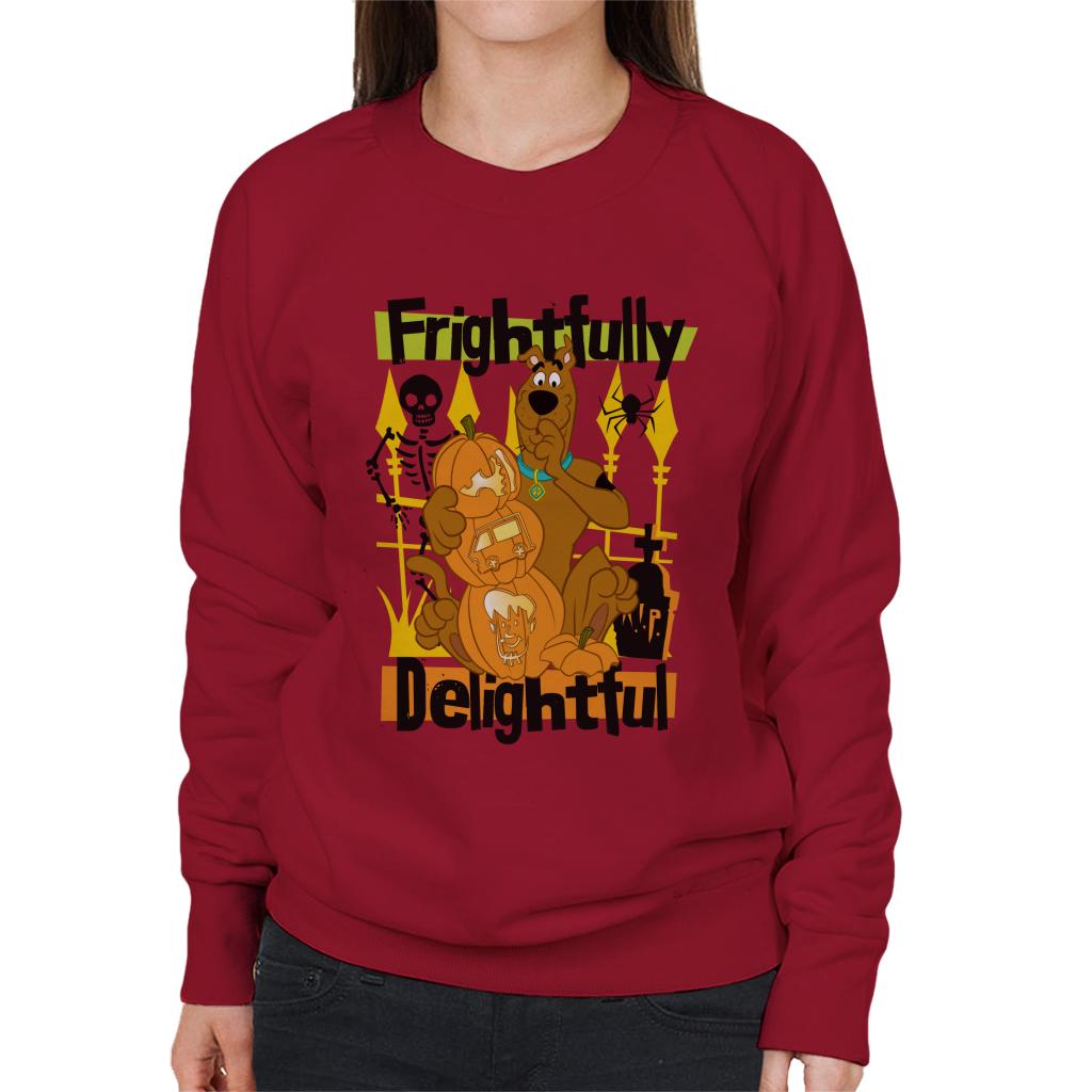 Scooby Doo Halloween Frightfully Delightful Women's Sweatshirt-ALL + EVERY