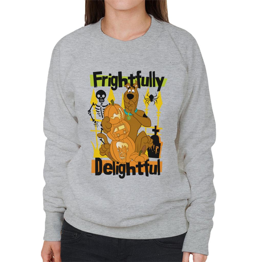 Scooby Doo Halloween Frightfully Delightful Women's Sweatshirt-ALL + EVERY