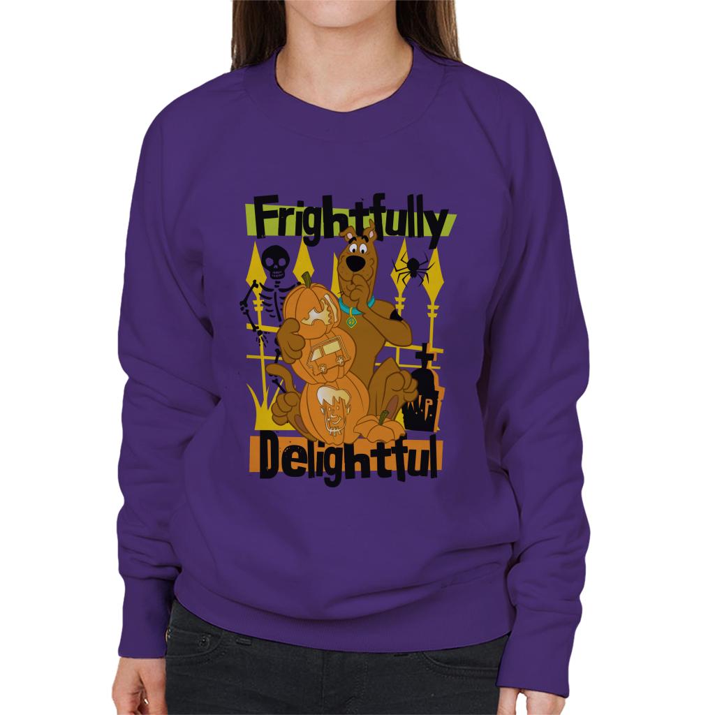 Scooby Doo Halloween Frightfully Delightful Women's Sweatshirt-ALL + EVERY
