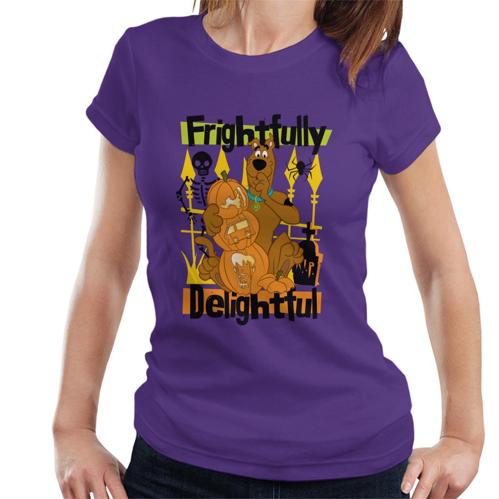 Scooby Doo Halloween Frightfully Delightful Women's T-Shirt-ALL + EVERY