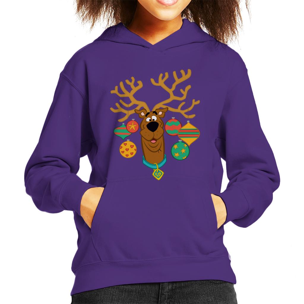 Scooby Doo Christmas Baubles Kid's Hooded Sweatshirt-ALL + EVERY