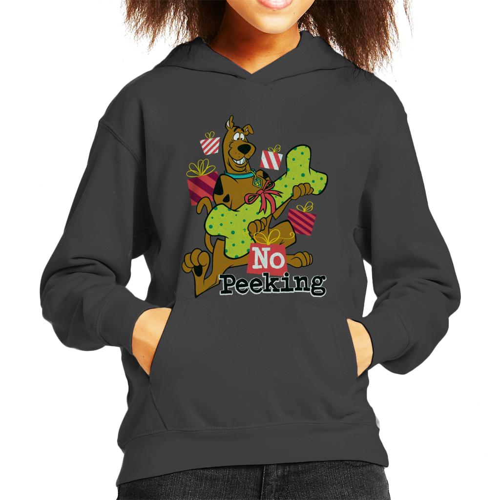 Scooby Doo Christmas No Peeking Kid's Hooded Sweatshirt-ALL + EVERY