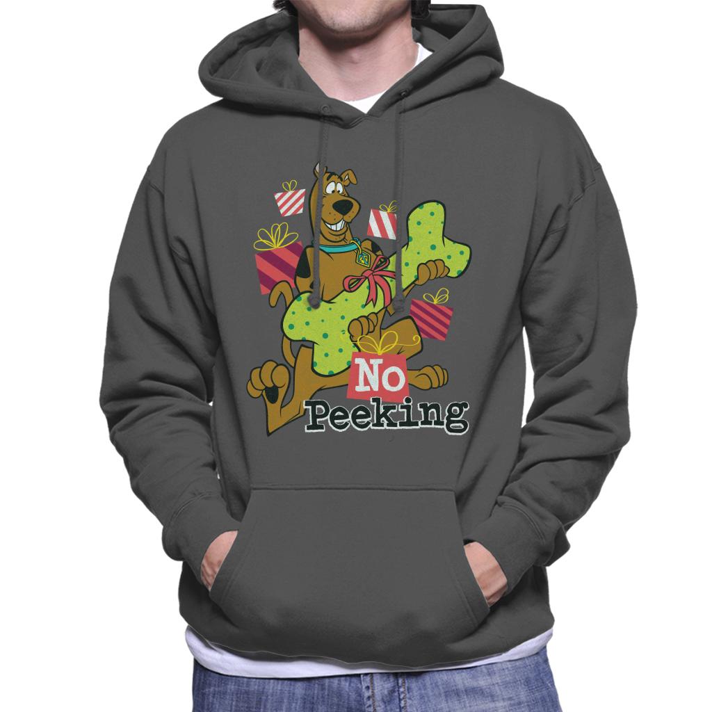 Scooby Doo Christmas No Peeking Men's Hooded Sweatshirt-ALL + EVERY