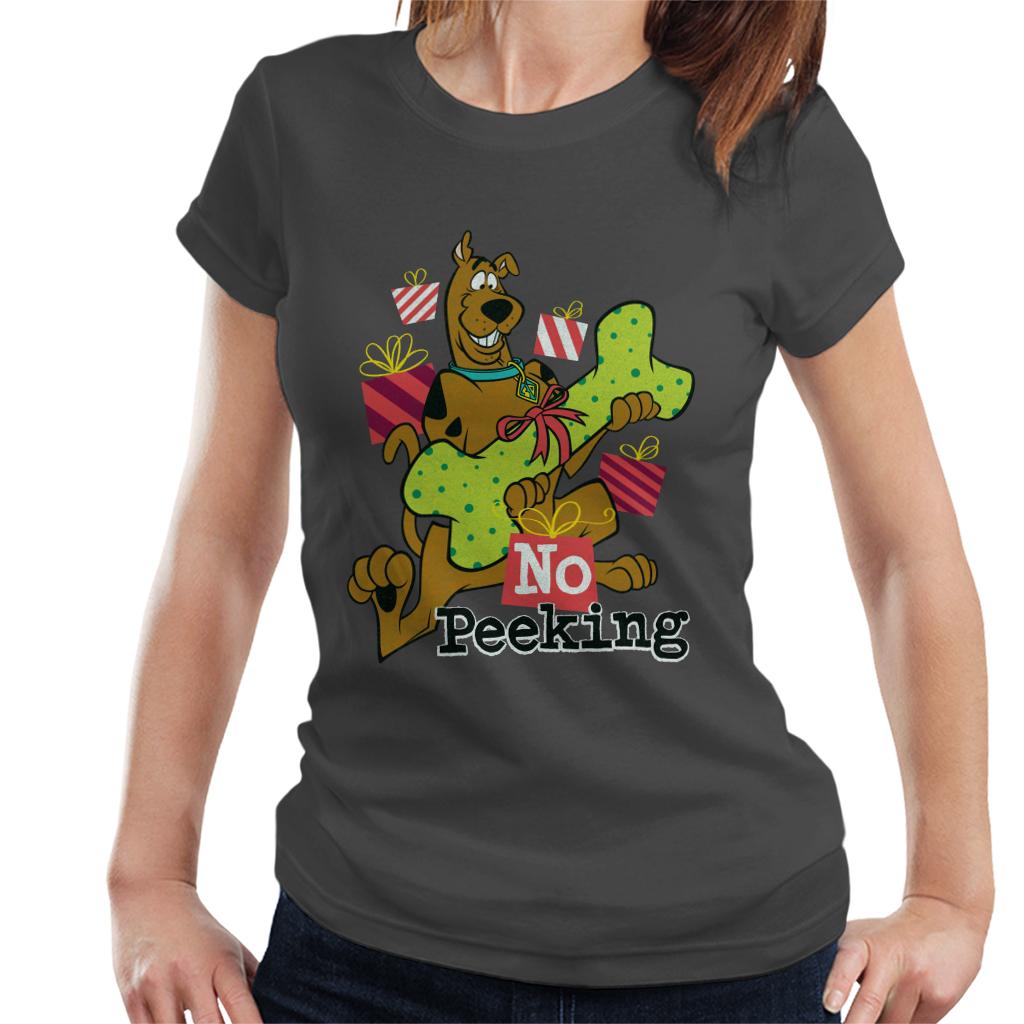 Scooby Doo Christmas No Peeking Women's T-Shirt-ALL + EVERY