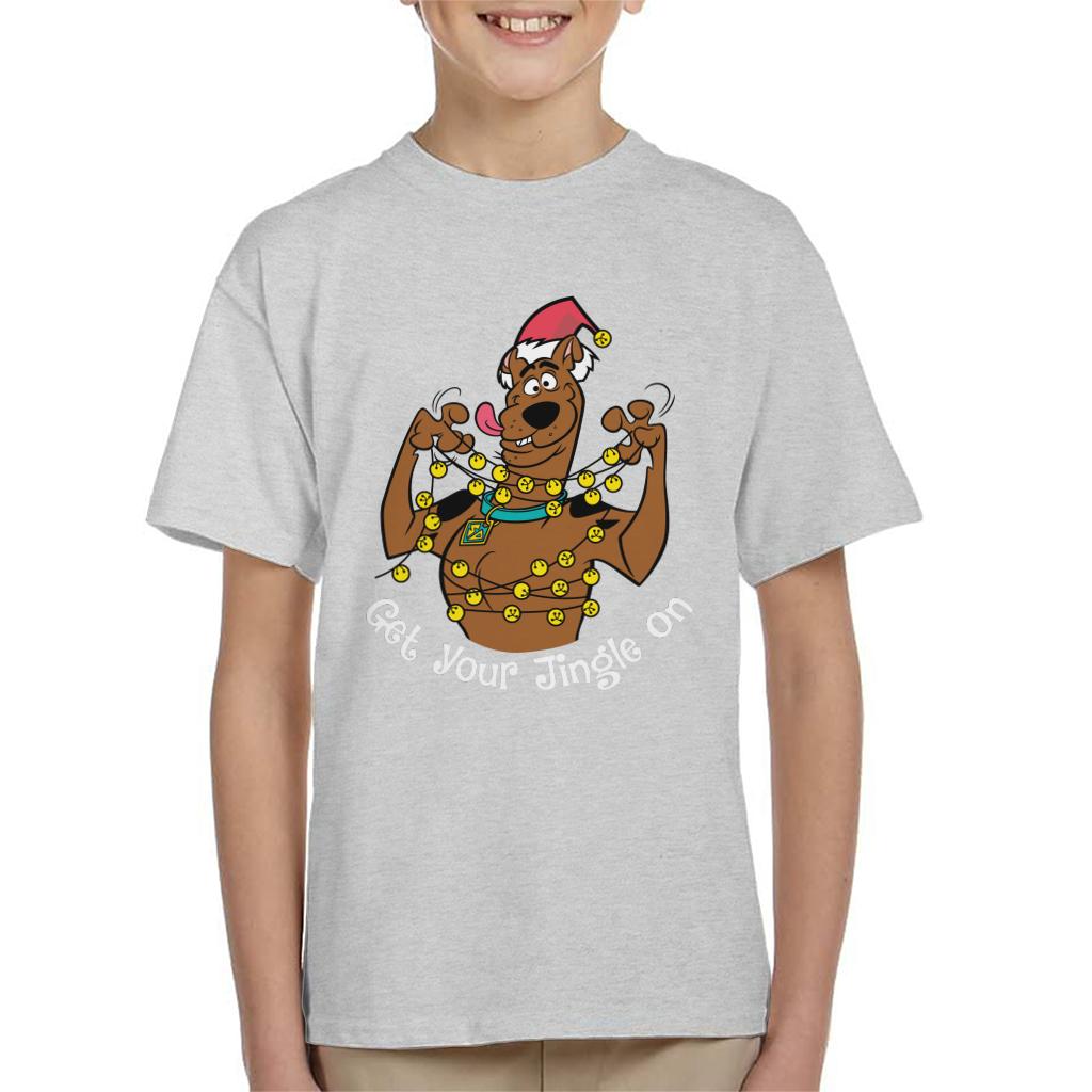 Scooby Doo Christmas Tangled In Lights Kid's T-Shirt-ALL + EVERY