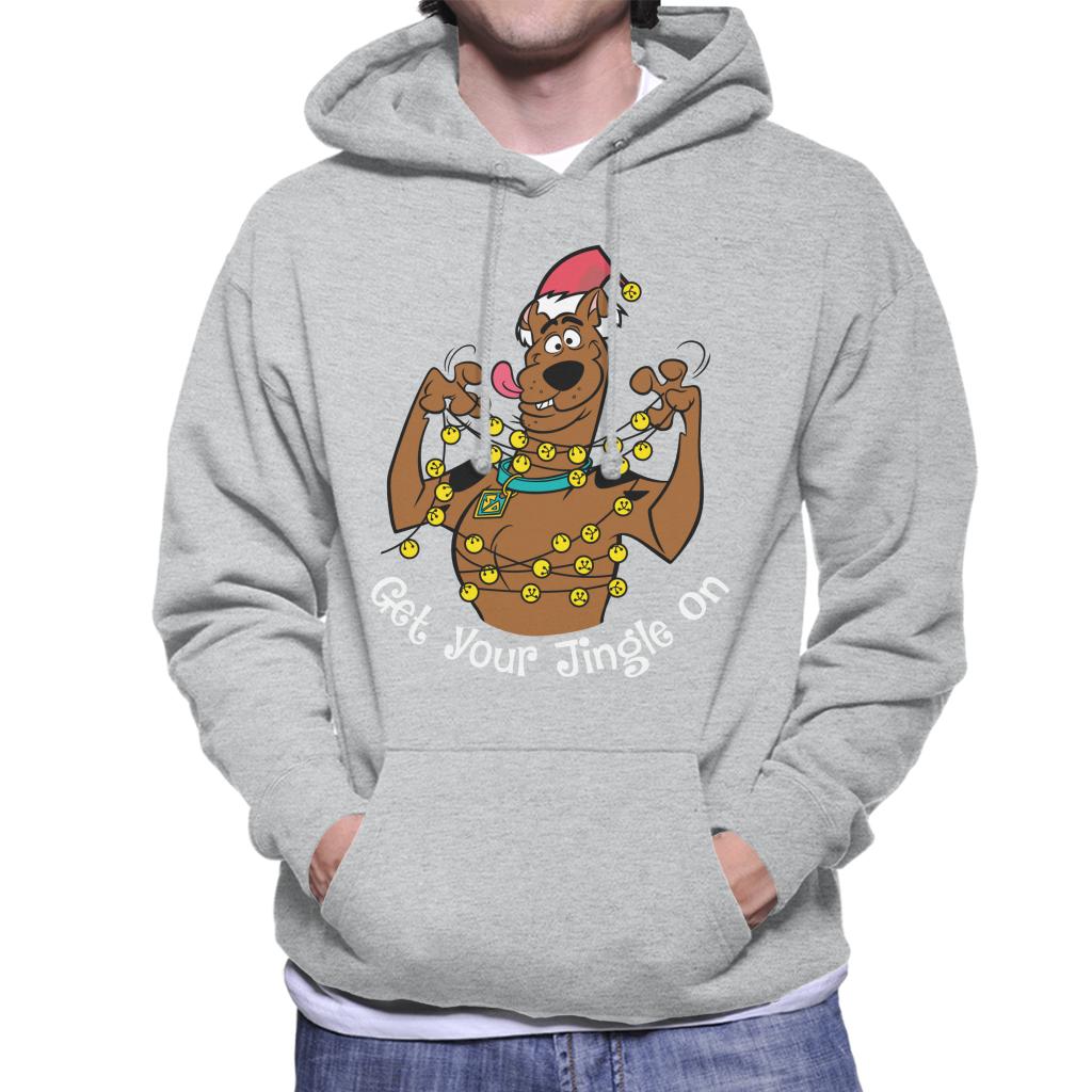 Scooby Doo Christmas Tangled In Lights Men's Hooded Sweatshirt-ALL + EVERY