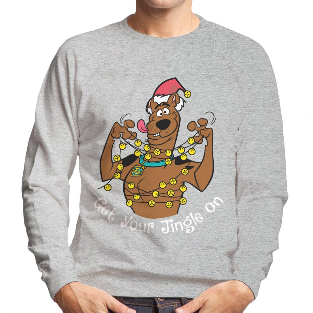 Scooby Doo Christmas Tangled In Lights Men's Sweatshirt-ALL + EVERY