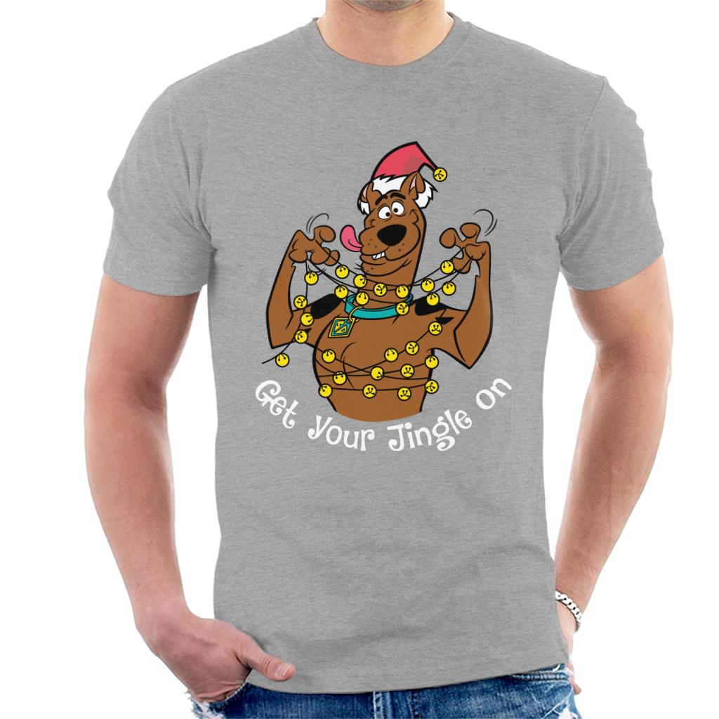 Scooby Doo Christmas Tangled In Lights Men's T-Shirt-ALL + EVERY