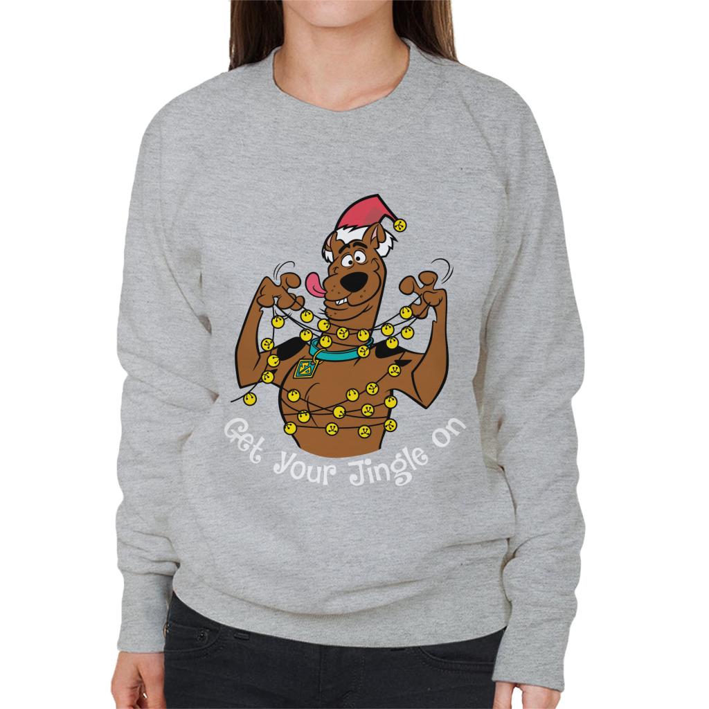 Scooby Doo Christmas Tangled In Lights Women's Sweatshirt-ALL + EVERY