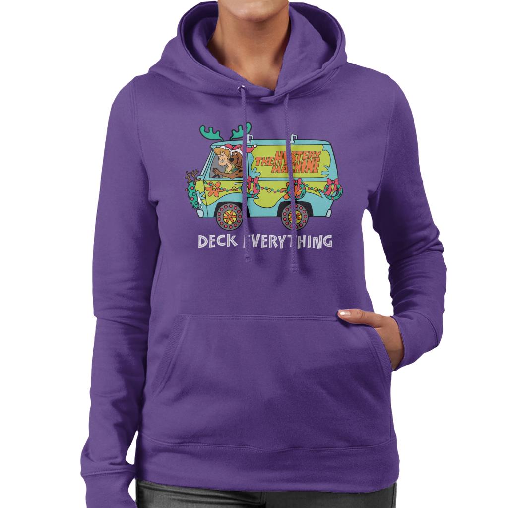 Scooby Doo Christmas The Mystery Machine Women's Hooded Sweatshirt-ALL + EVERY
