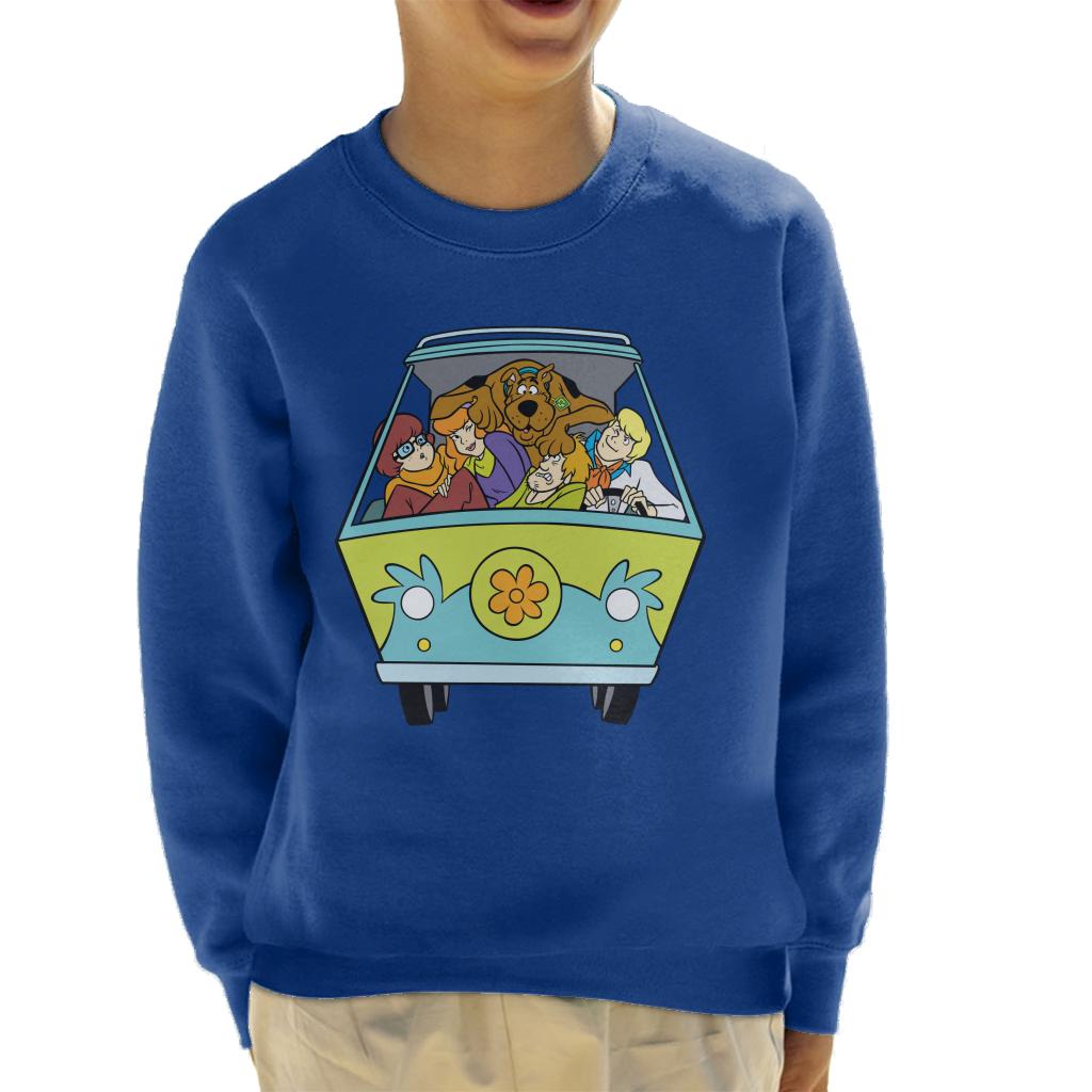 Scooby Doo Characters In The Mystery Machine Kid's Sweatshirt-ALL + EVERY