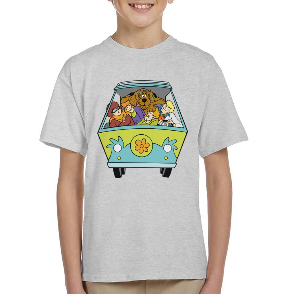 Scooby Doo Characters In The Mystery Machine Kid's T-Shirt-ALL + EVERY