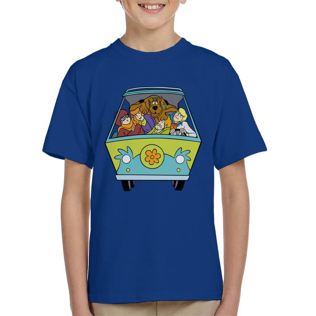 Scooby Doo Characters In The Mystery Machine Kid's T-Shirt-ALL + EVERY