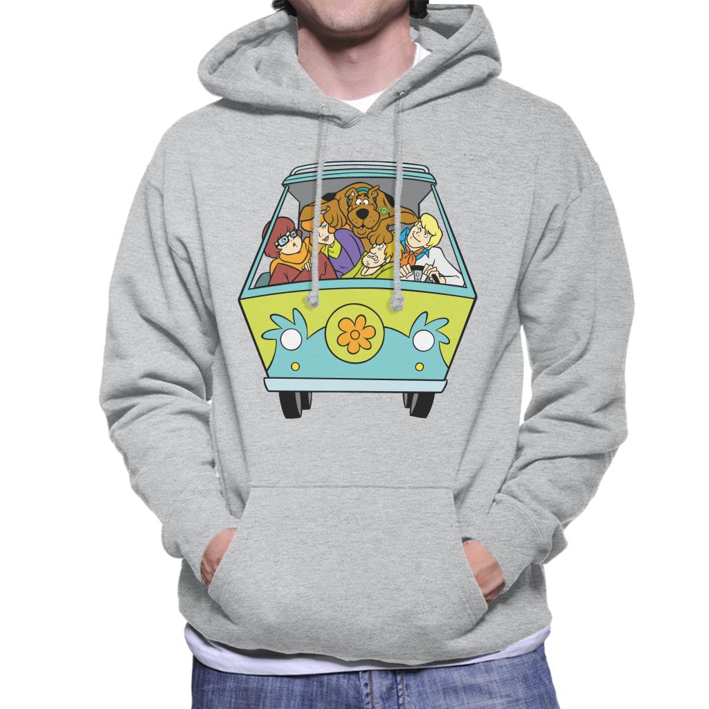 Scooby Doo Characters In The Mystery Machine Men's Hooded Sweatshirt-ALL + EVERY