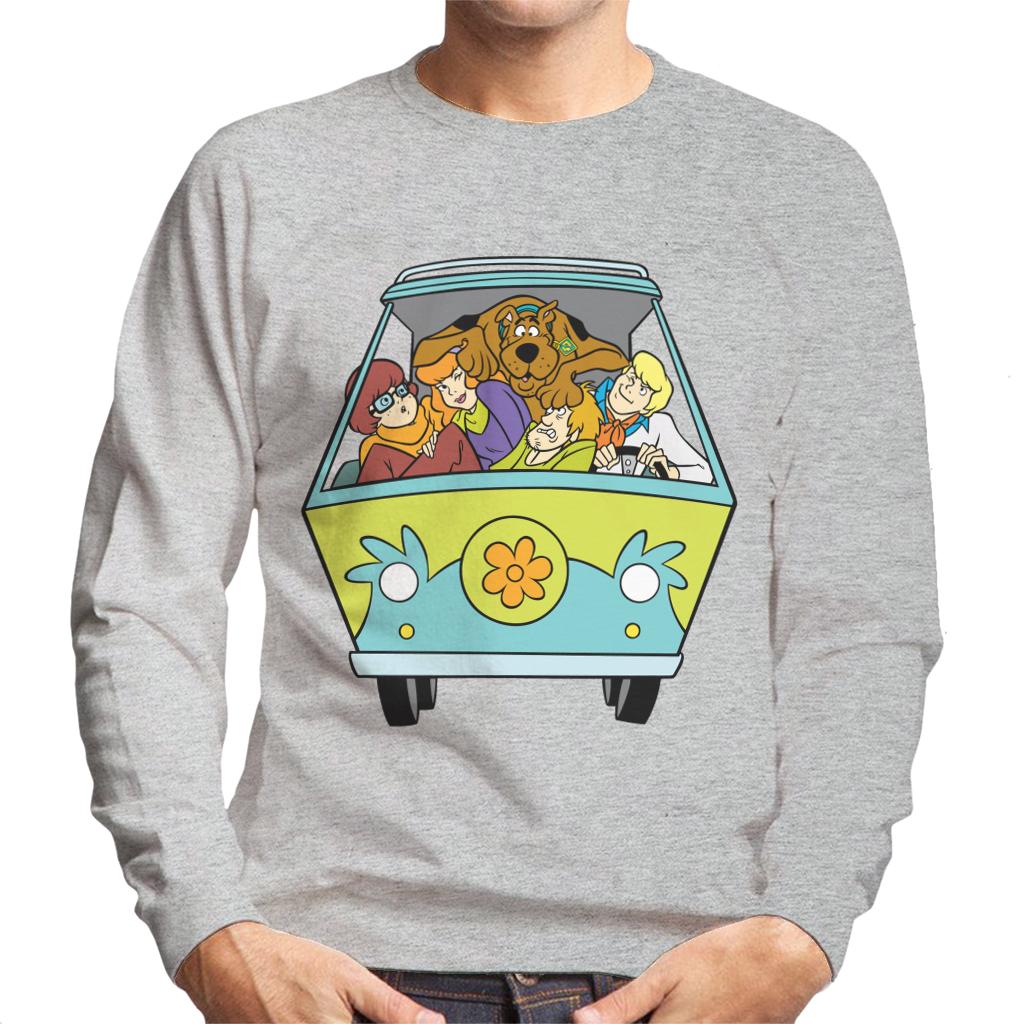 Scooby Doo Characters In The Mystery Machine Men's Sweatshirt-ALL + EVERY