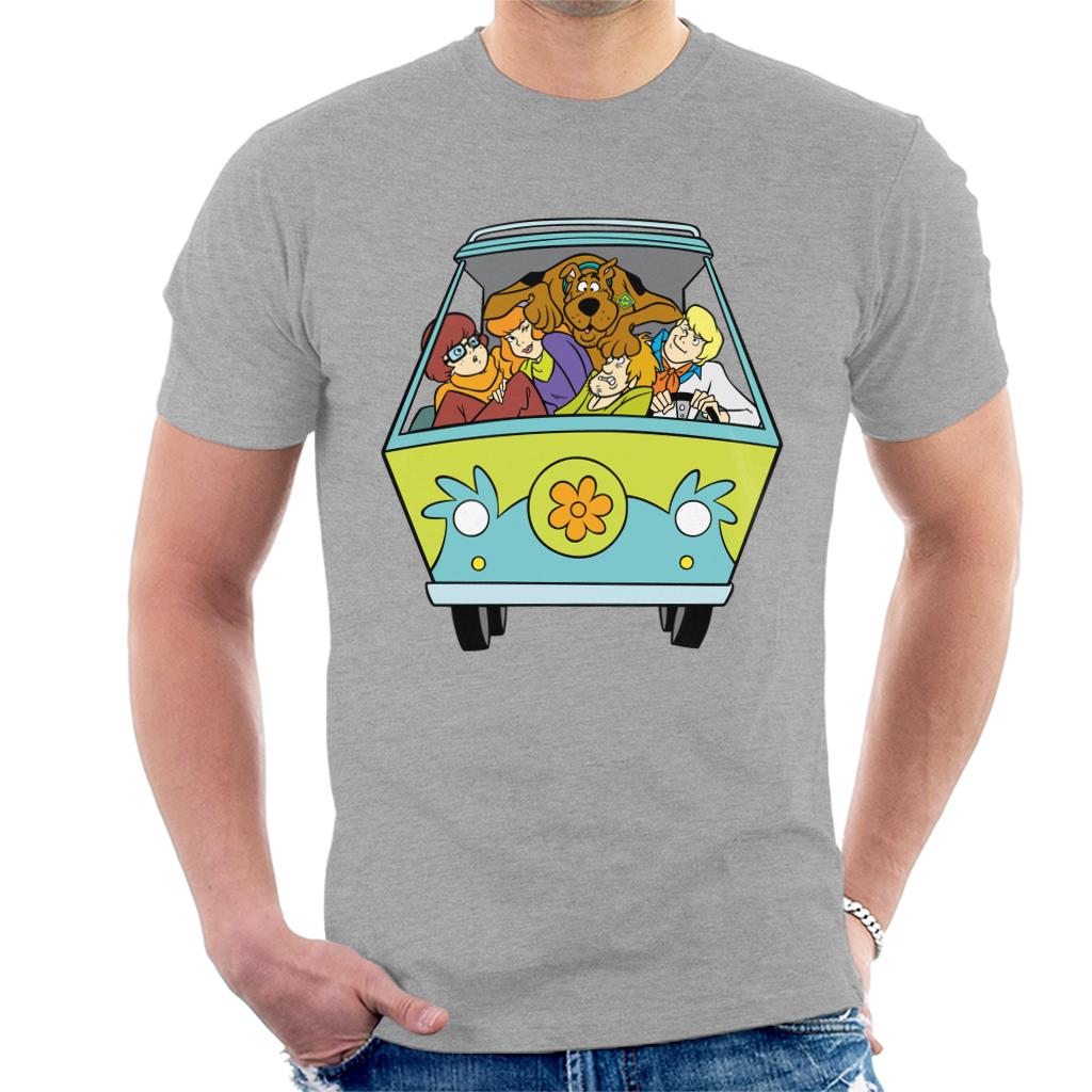 Scooby Doo Characters In The Mystery Machine Men's T-Shirt-ALL + EVERY