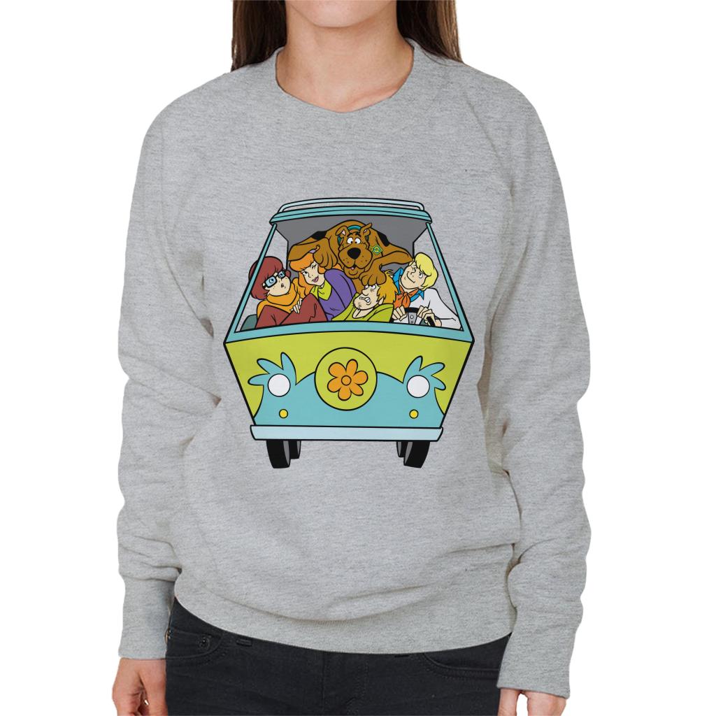 Scooby Doo Characters In The Mystery Machine Women's Sweatshirt-ALL + EVERY