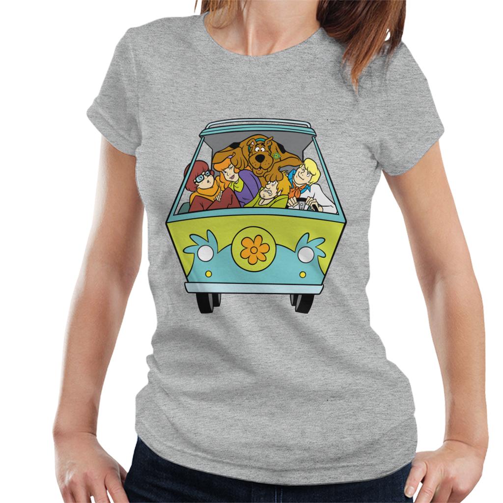 Scooby Doo Characters In The Mystery Machine Women's T-Shirt-ALL + EVERY