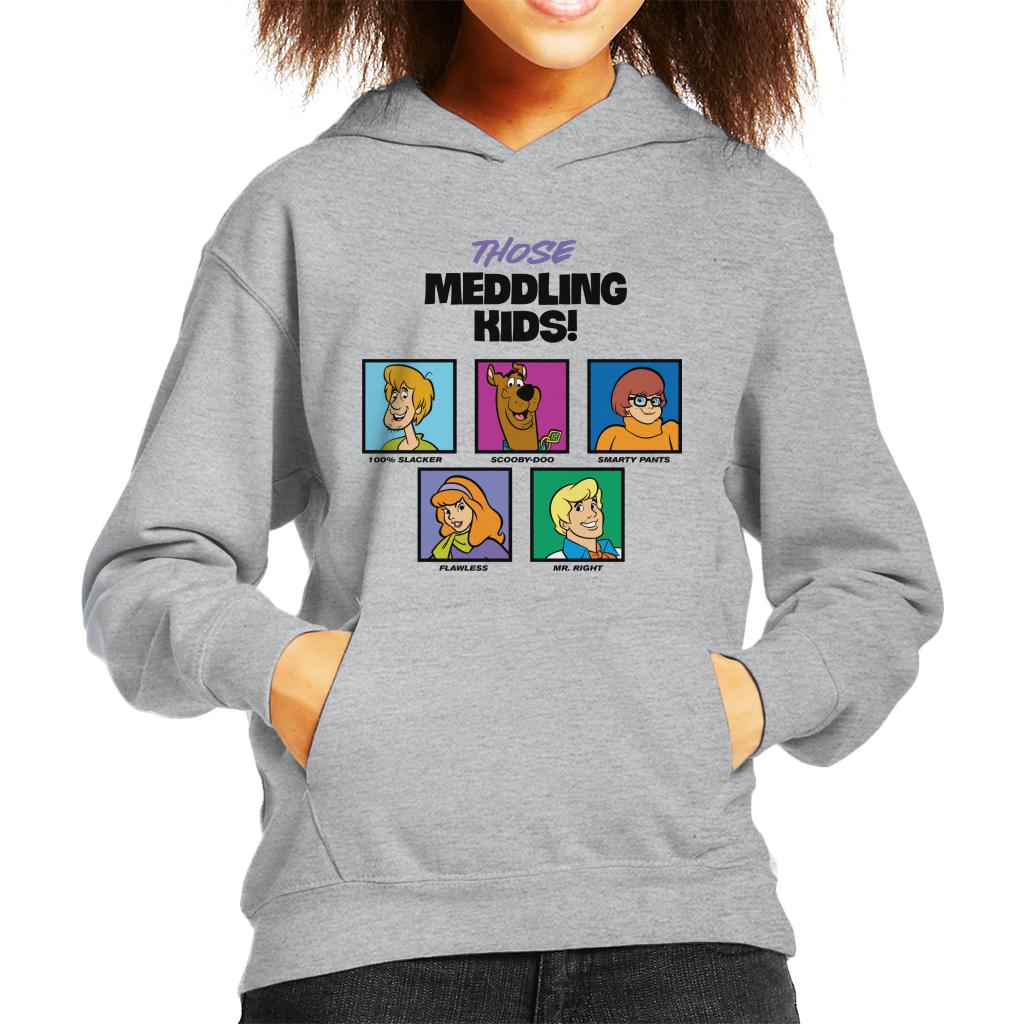 Scooby Doo Those Meddling Kids Character Tiles Kid's Hooded Sweatshirt