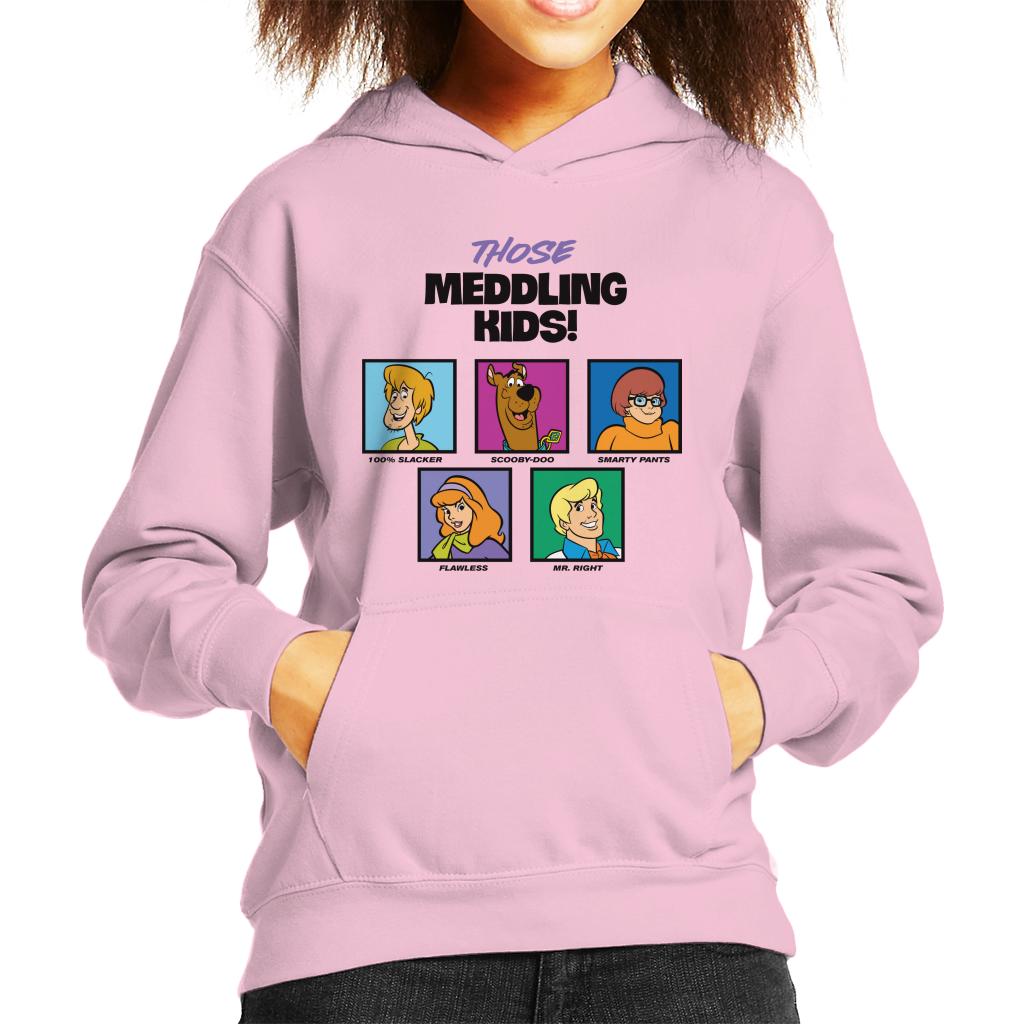 Scooby Doo Those Meddling Kids Character Tiles Kid's Hooded Sweatshirt-ALL + EVERY