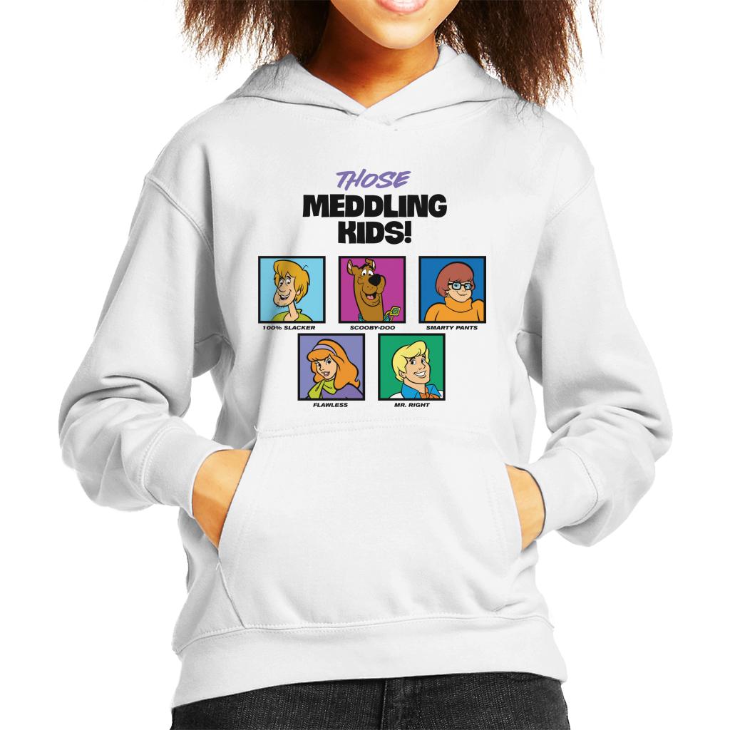 Scooby Doo Those Meddling Kids Character Tiles Kid's Hooded Sweatshirt-ALL + EVERY