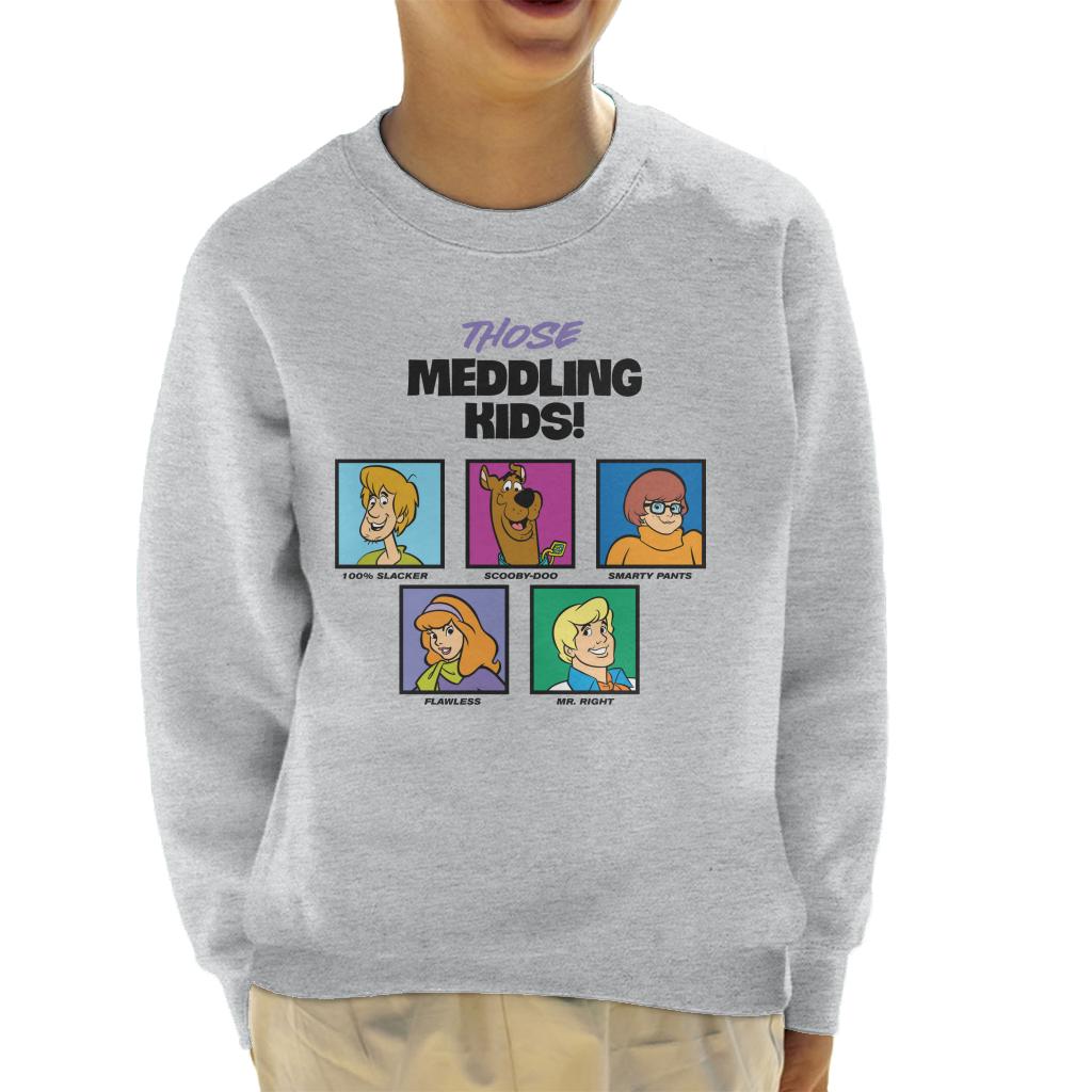 Scooby Doo Those Meddling Kids Character Tiles Kid's Sweatshirt