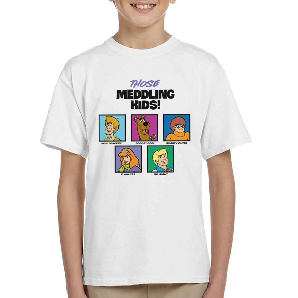 Scooby Doo Those Meddling Kids Character Tiles Kid's T-Shirt-ALL + EVERY