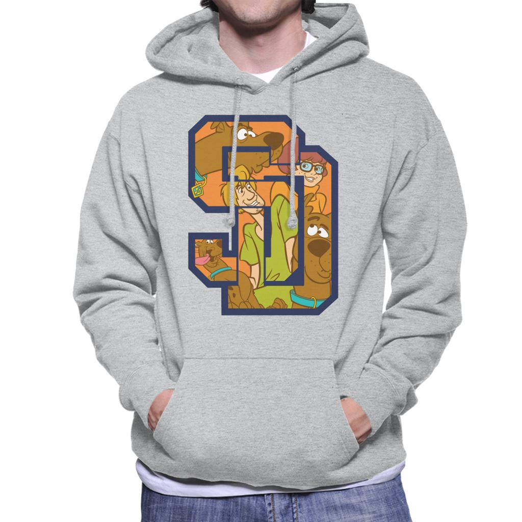 Scooby Doo Interlocking SD Men's Hooded Sweatshirt-ALL + EVERY