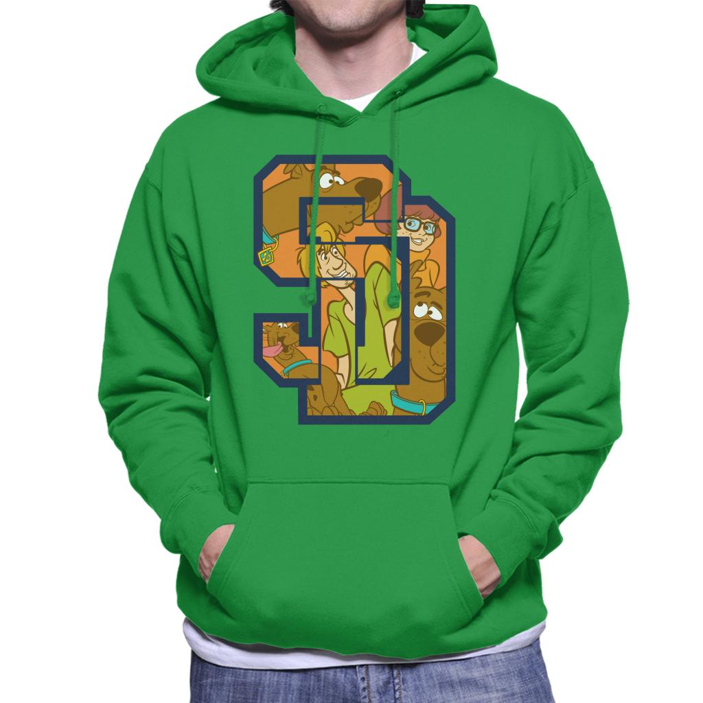 Scooby Doo Interlocking SD Men's Hooded Sweatshirt-ALL + EVERY