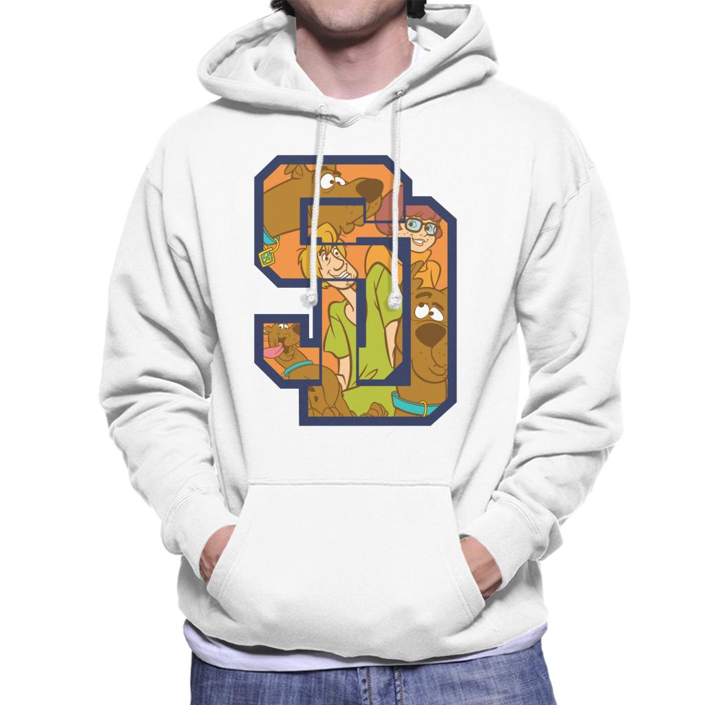 Scooby Doo Interlocking SD Men's Hooded Sweatshirt-ALL + EVERY