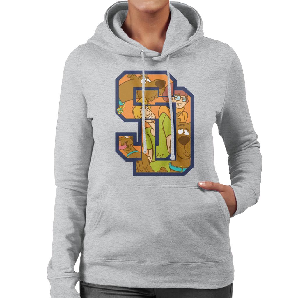 Scooby Doo Interlocking SD Women's Hooded Sweatshirt-ALL + EVERY