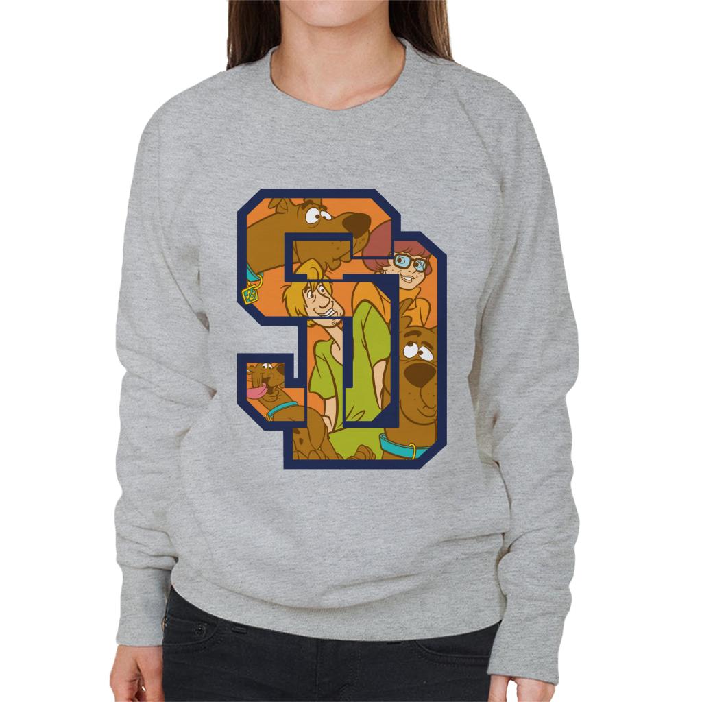 Scooby Doo Interlocking SD Women's Sweatshirt-ALL + EVERY