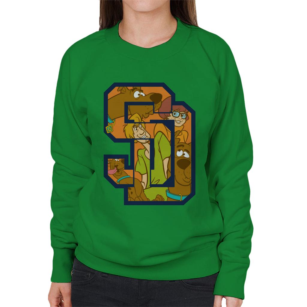 Scooby Doo Interlocking SD Women's Sweatshirt-ALL + EVERY