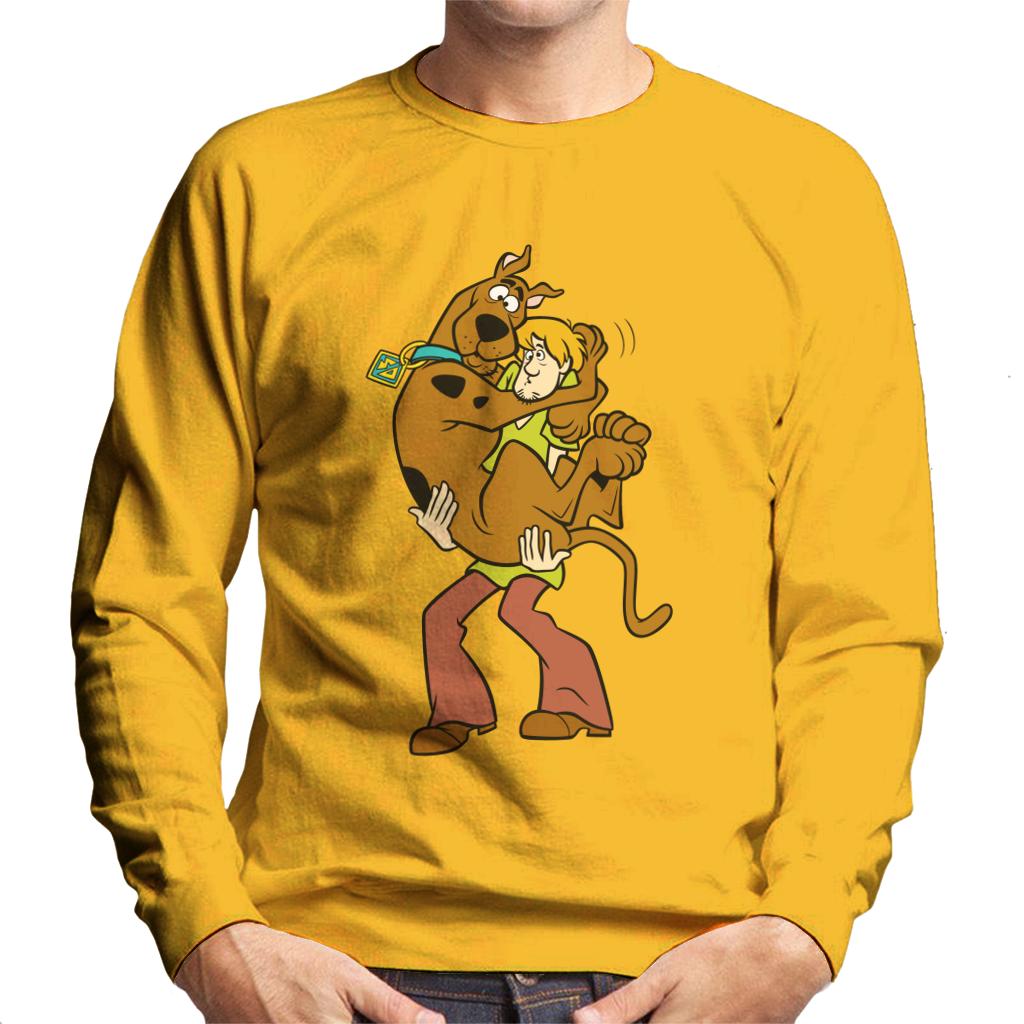 Scooby Doo Shaggy Holding Scooby Men's Sweatshirt-ALL + EVERY