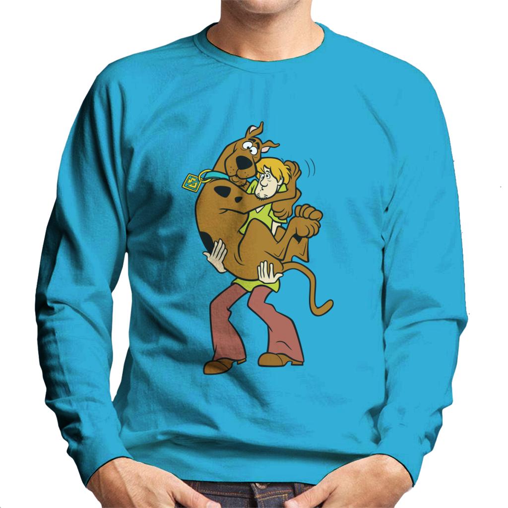 Scooby Doo Shaggy Holding Scooby Men's Sweatshirt-ALL + EVERY