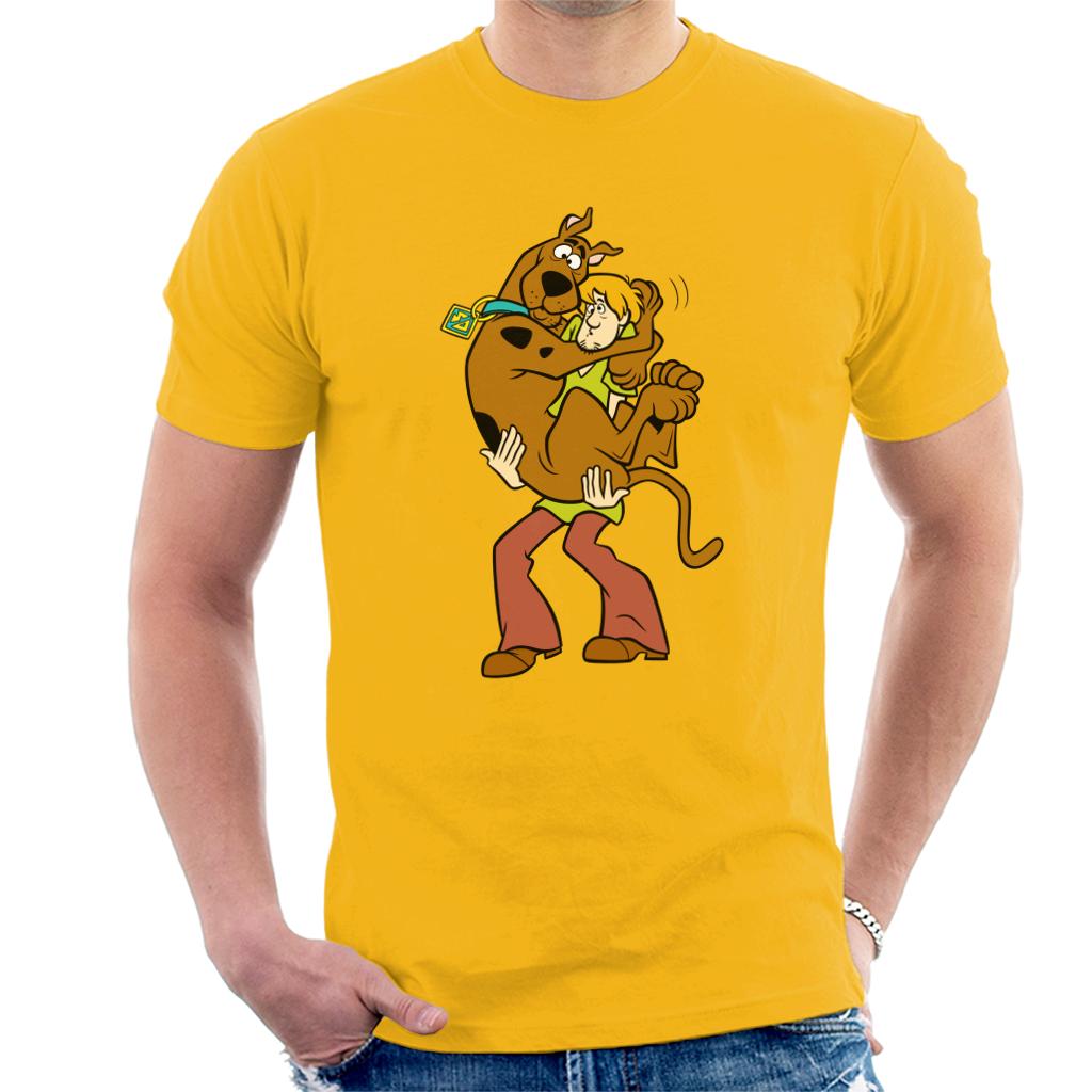 Scooby Doo Shaggy Holding Scooby Men's T-Shirt-ALL + EVERY