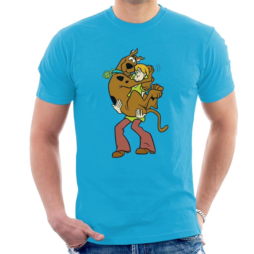 Scooby Doo Shaggy Holding Scooby Men's T-Shirt-ALL + EVERY