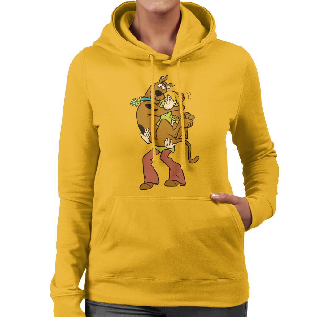 Scooby Doo Shaggy Holding Scooby Women's Hooded Sweatshirt-ALL + EVERY