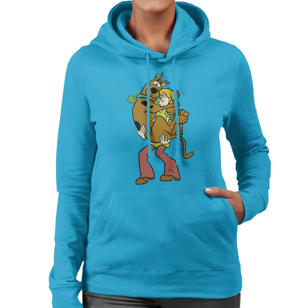 Scooby Doo Shaggy Holding Scooby Women's Hooded Sweatshirt-ALL + EVERY