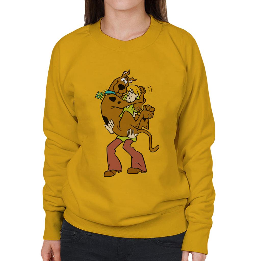 Scooby Doo Shaggy Holding Scooby Women's Sweatshirt-ALL + EVERY