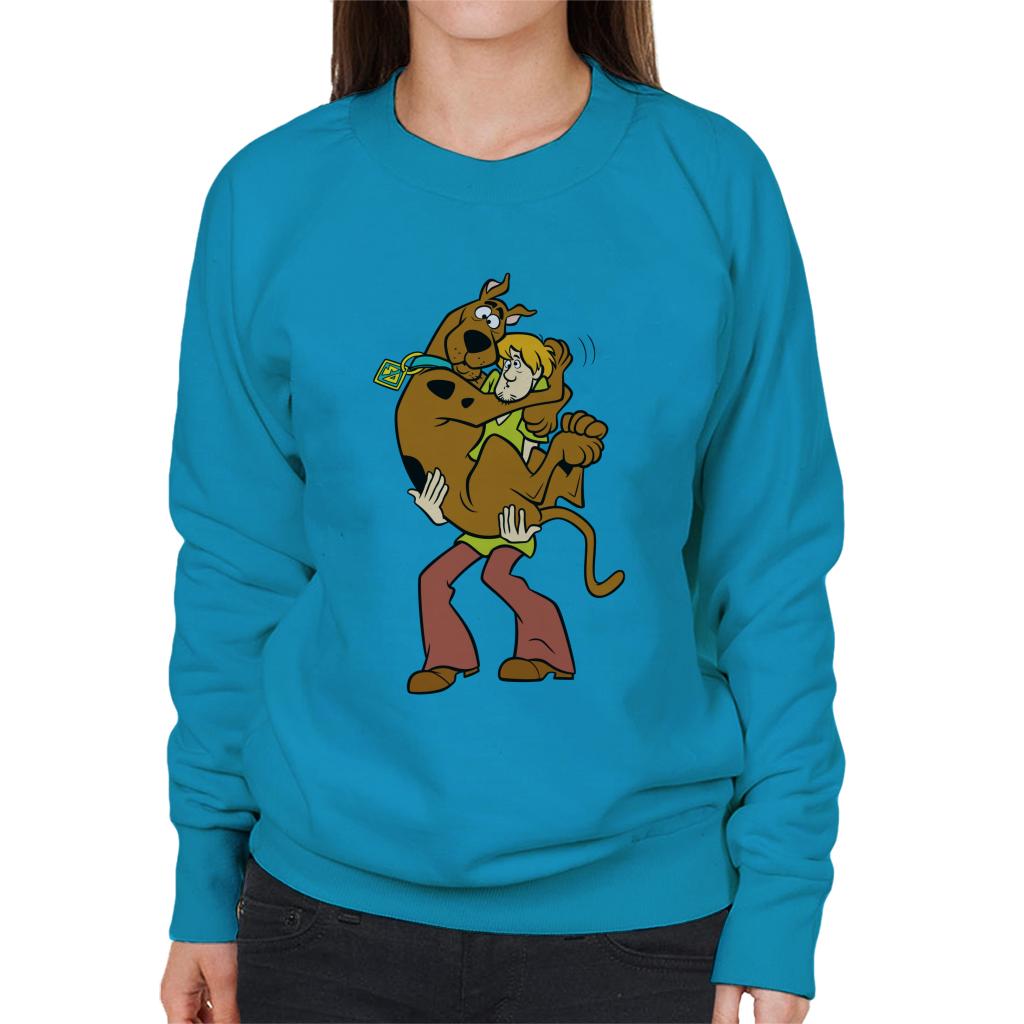 Scooby Doo Shaggy Holding Scooby Women's Sweatshirt-ALL + EVERY