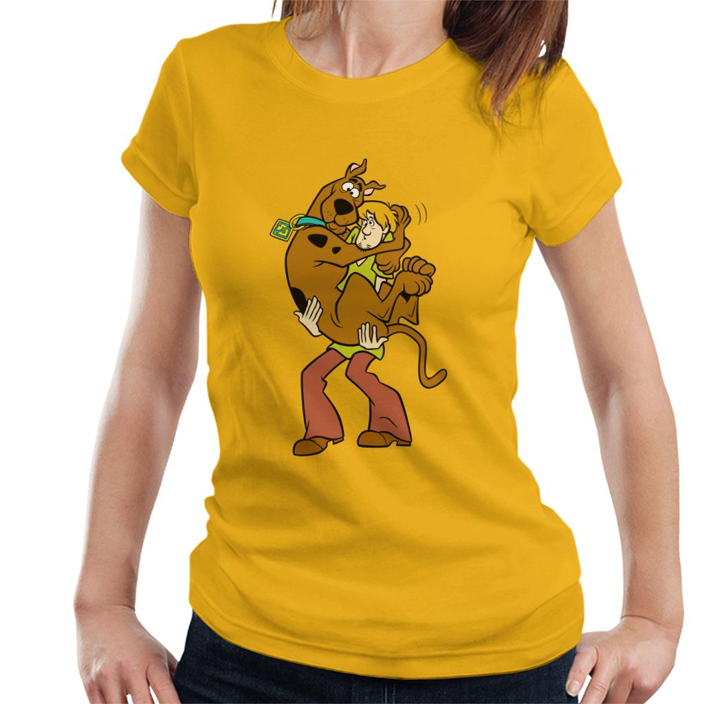 Scooby Doo Shaggy Holding Scooby Women's T-Shirt-ALL + EVERY