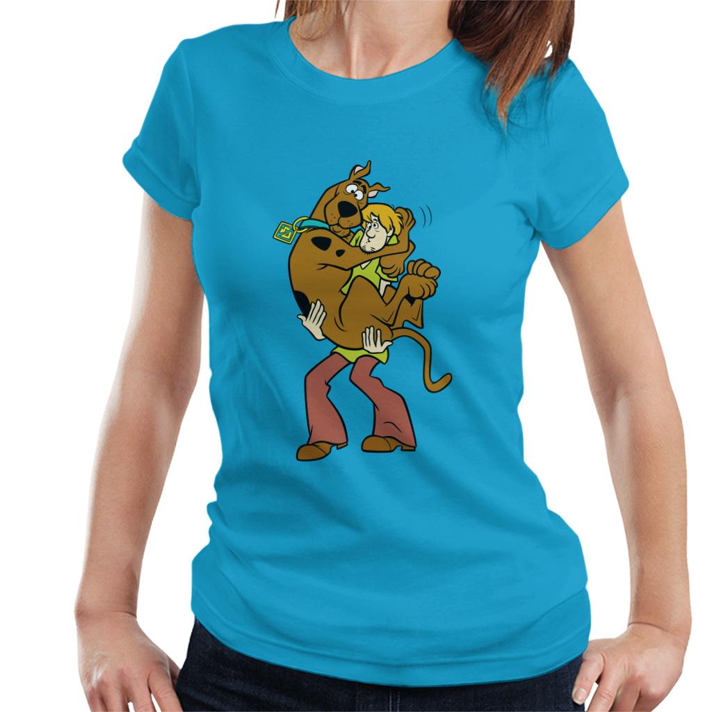 Scooby Doo Shaggy Holding Scooby Women's T-Shirt-ALL + EVERY