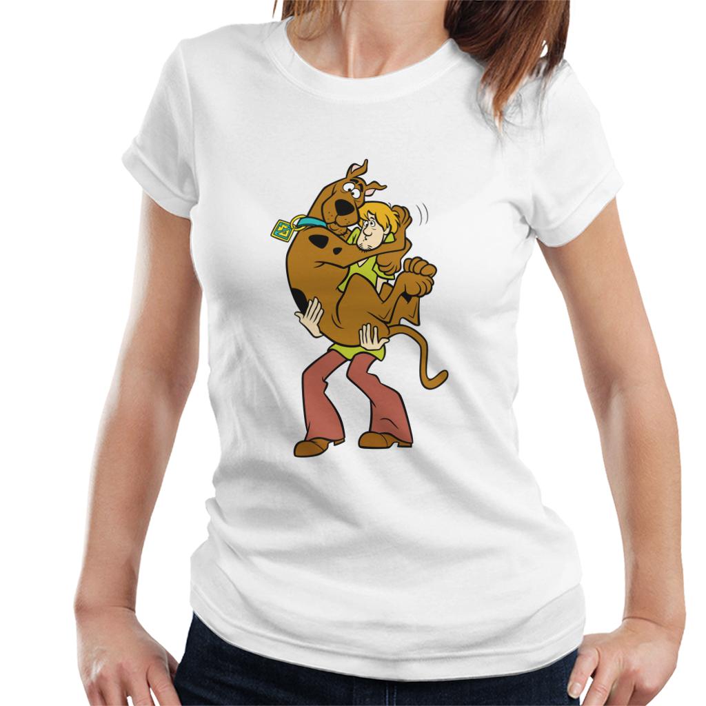 Scooby Doo Shaggy Holding Scooby Women's T-Shirt-ALL + EVERY