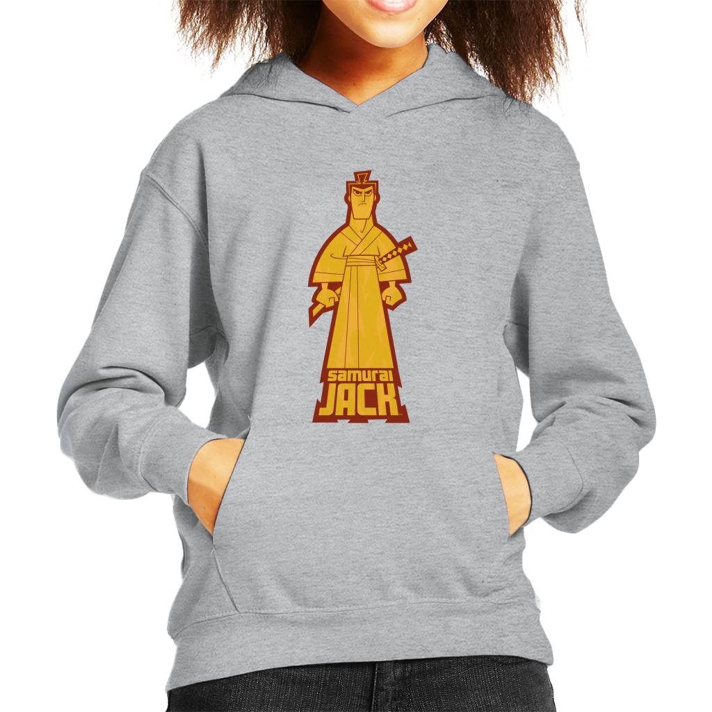 Samurai Jack Gold Pose Kid's Hooded Sweatshirt-ALL + EVERY